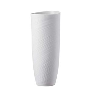 Vaso-Rosenthal-27-cm-Papyrus-Relief-Weiss